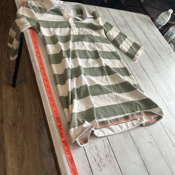 Vineyard Vines Girls Green White Striped Cotton
Polo Midi Shirt Dress Medium - Picture 6 of 8